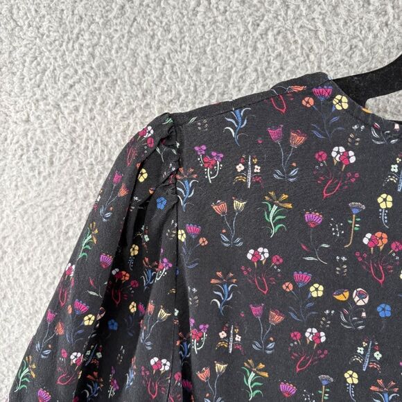 Marine Layer Stacy Floral Patterned Print Button Front Blouse - Picture 8 of 13
